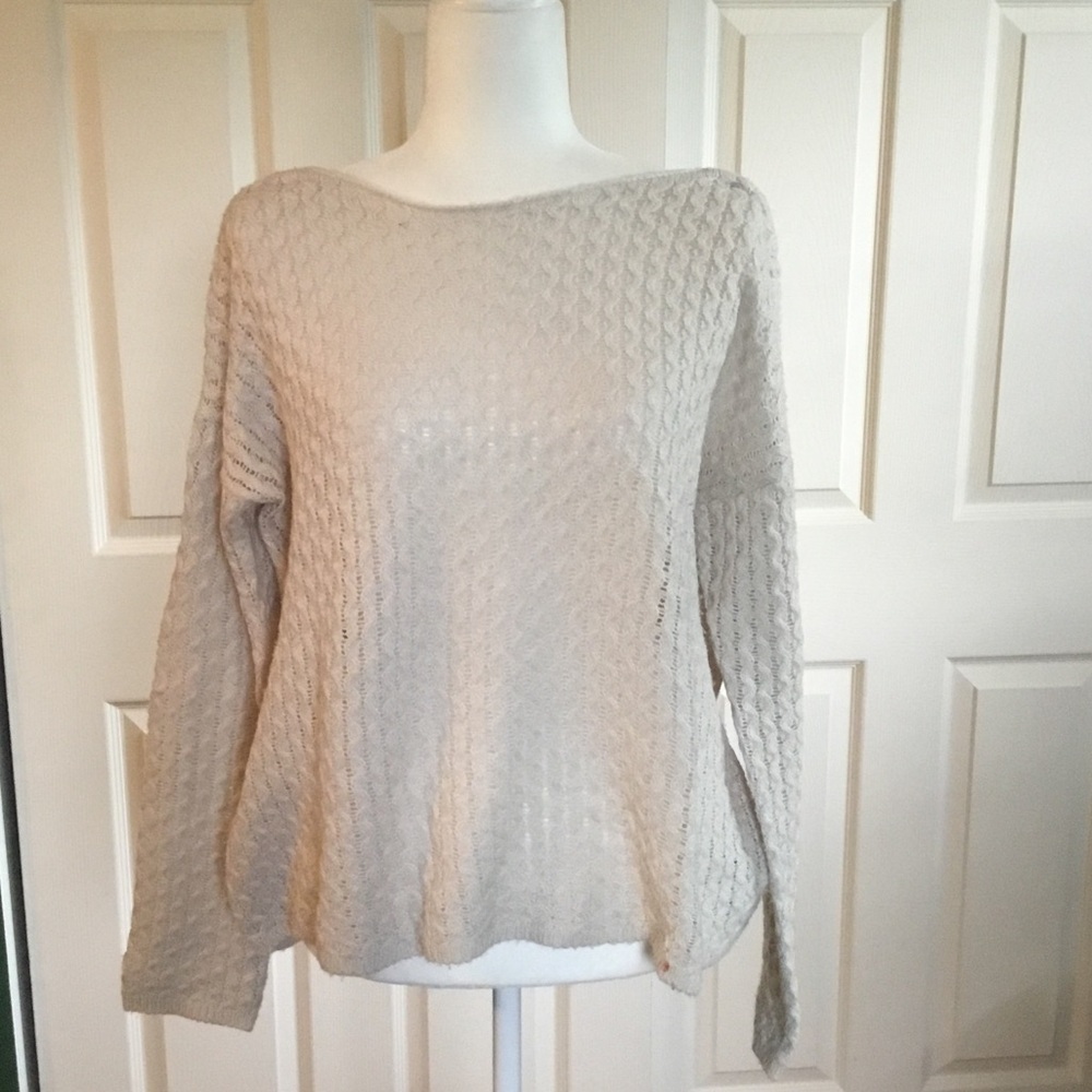 Textured Cream Sweater